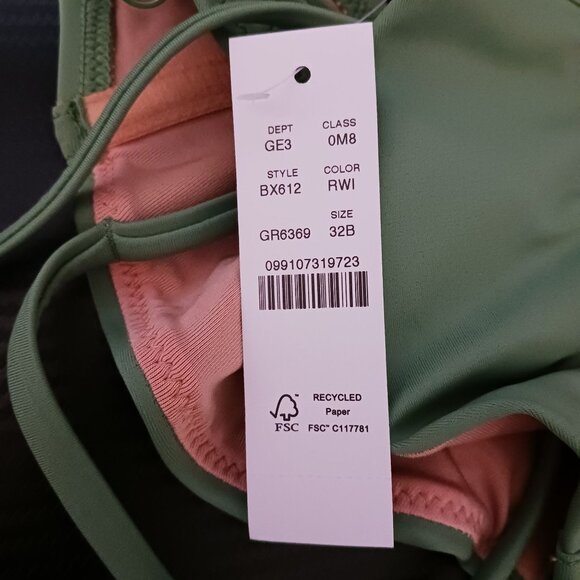 NEW J. Crew Balconette Underwire Bikini Swim Top Rustic Willow/Sage Green 32B - Picture 8 of 11